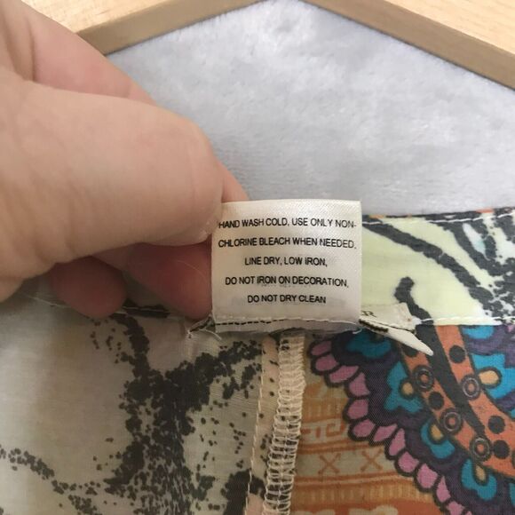 Boston Proper Top Womens Small Paisley Print Beaded Sequin Cap Sleeve V Neck - Picture 6 of 9